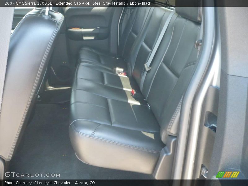 Steel Gray Metallic / Ebony Black 2007 GMC Sierra 1500 SLT Extended Cab 4x4