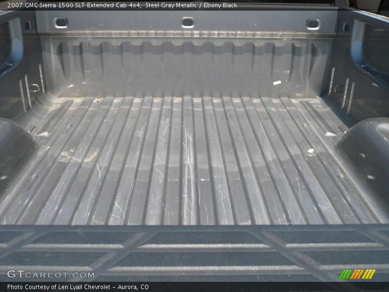 Steel Gray Metallic / Ebony Black 2007 GMC Sierra 1500 SLT Extended Cab 4x4