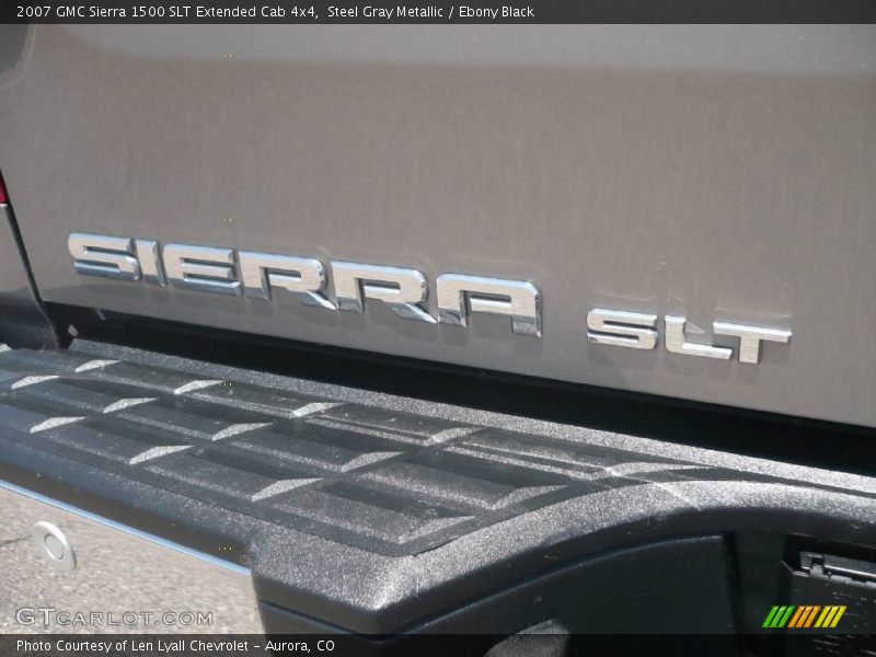 Steel Gray Metallic / Ebony Black 2007 GMC Sierra 1500 SLT Extended Cab 4x4