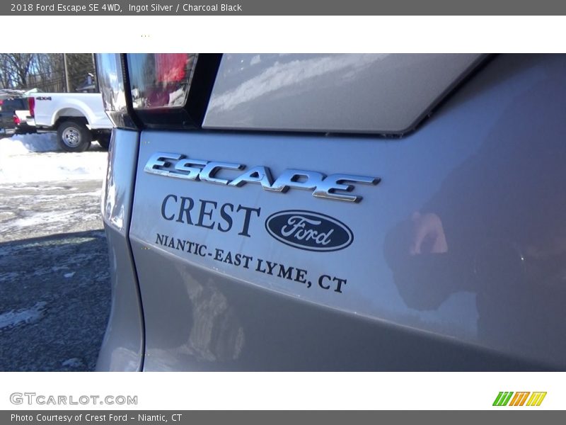Ingot Silver / Charcoal Black 2018 Ford Escape SE 4WD