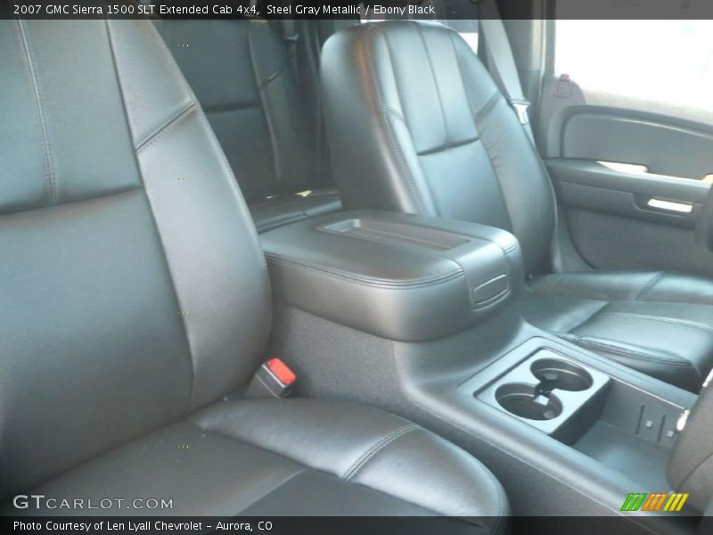 Steel Gray Metallic / Ebony Black 2007 GMC Sierra 1500 SLT Extended Cab 4x4