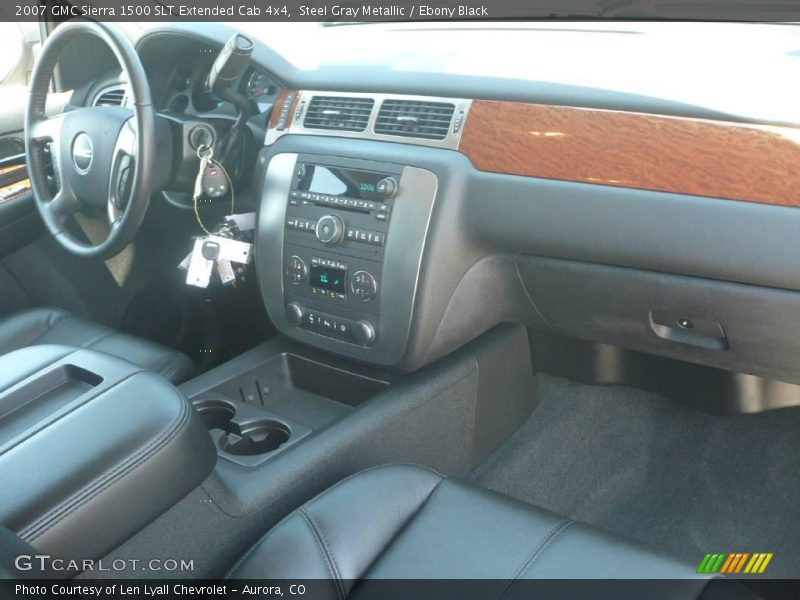 Steel Gray Metallic / Ebony Black 2007 GMC Sierra 1500 SLT Extended Cab 4x4