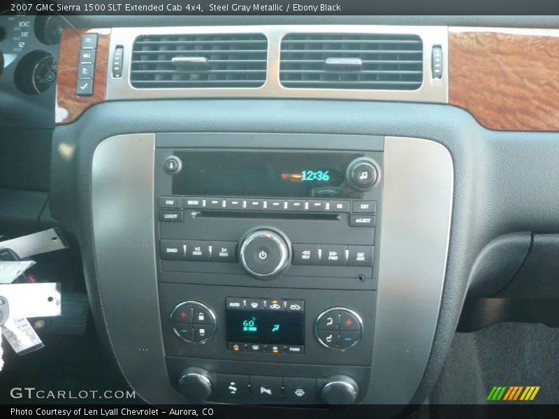 Steel Gray Metallic / Ebony Black 2007 GMC Sierra 1500 SLT Extended Cab 4x4