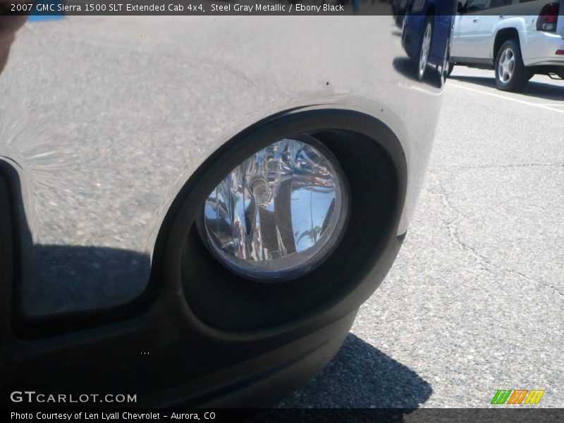 Steel Gray Metallic / Ebony Black 2007 GMC Sierra 1500 SLT Extended Cab 4x4