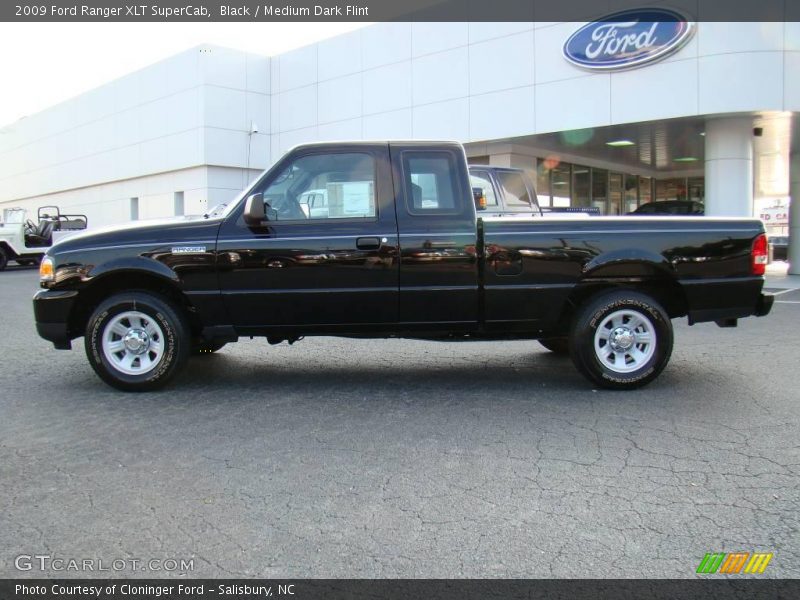 Black / Medium Dark Flint 2009 Ford Ranger XLT SuperCab