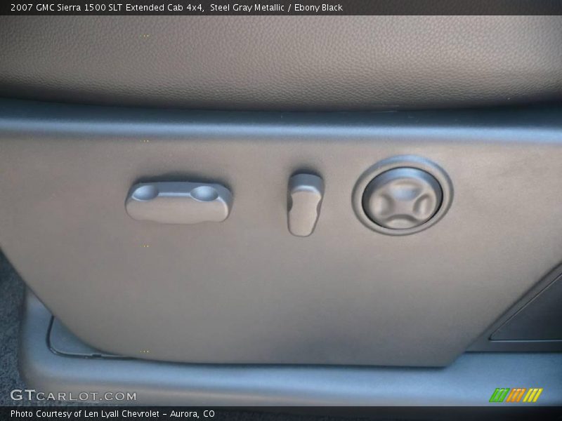 Steel Gray Metallic / Ebony Black 2007 GMC Sierra 1500 SLT Extended Cab 4x4