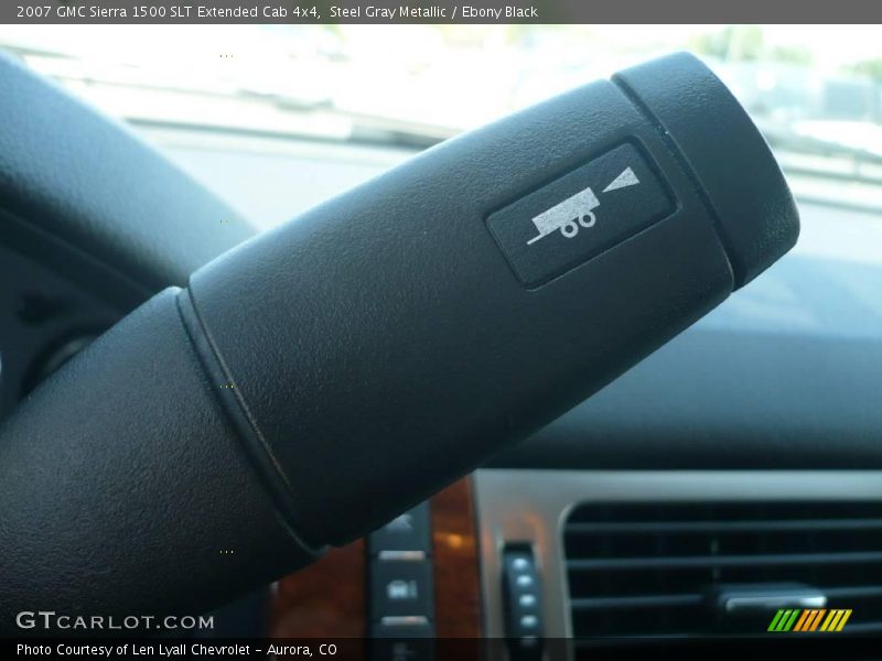 Steel Gray Metallic / Ebony Black 2007 GMC Sierra 1500 SLT Extended Cab 4x4