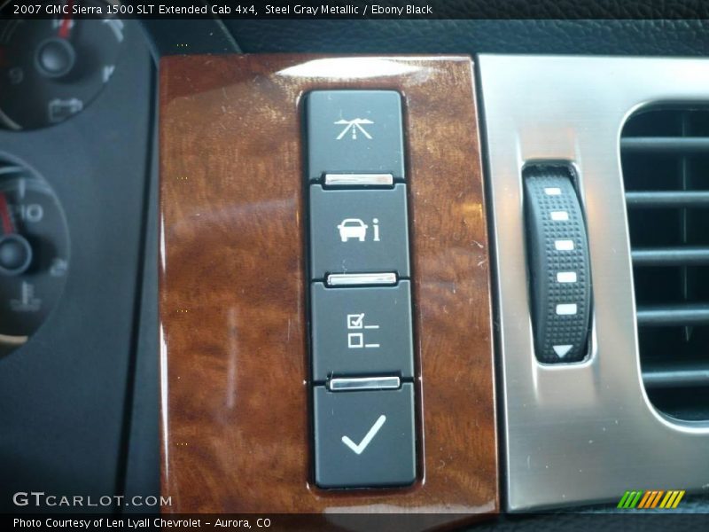 Steel Gray Metallic / Ebony Black 2007 GMC Sierra 1500 SLT Extended Cab 4x4