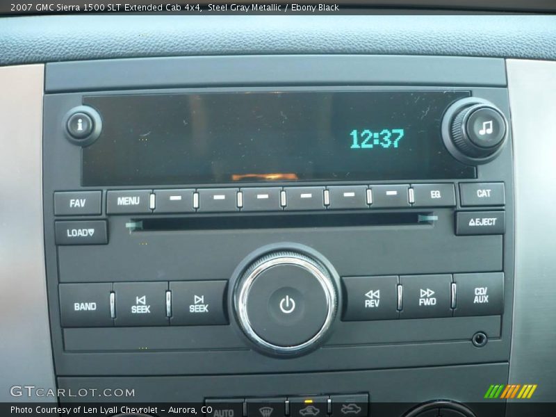 Steel Gray Metallic / Ebony Black 2007 GMC Sierra 1500 SLT Extended Cab 4x4