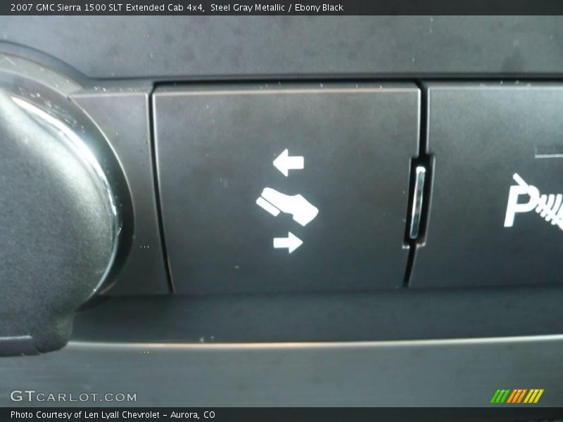 Steel Gray Metallic / Ebony Black 2007 GMC Sierra 1500 SLT Extended Cab 4x4