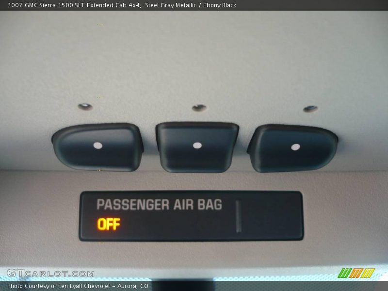 Steel Gray Metallic / Ebony Black 2007 GMC Sierra 1500 SLT Extended Cab 4x4