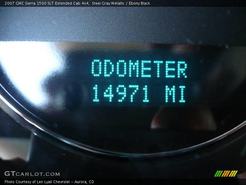 Steel Gray Metallic / Ebony Black 2007 GMC Sierra 1500 SLT Extended Cab 4x4