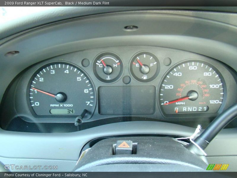 Black / Medium Dark Flint 2009 Ford Ranger XLT SuperCab
