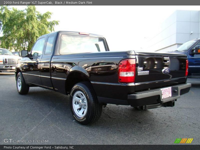 Black / Medium Dark Flint 2009 Ford Ranger XLT SuperCab