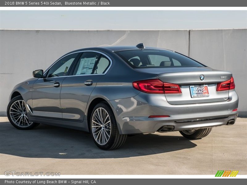 Bluestone Metallic / Black 2018 BMW 5 Series 540i Sedan