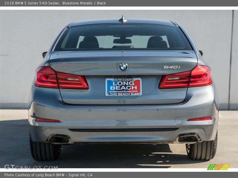 Bluestone Metallic / Black 2018 BMW 5 Series 540i Sedan