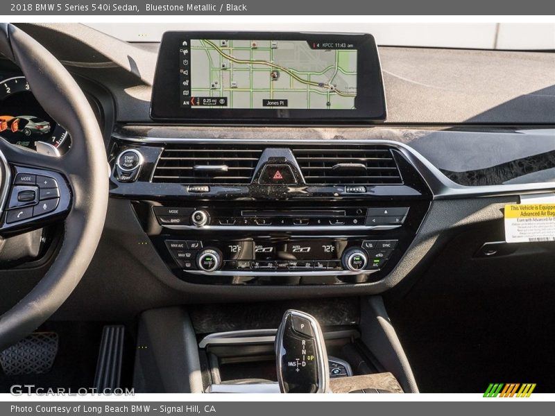 Bluestone Metallic / Black 2018 BMW 5 Series 540i Sedan