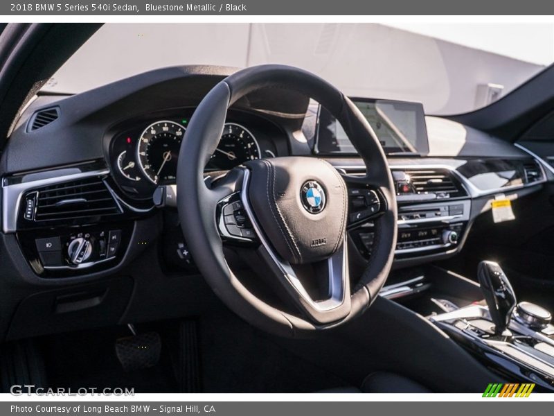 Bluestone Metallic / Black 2018 BMW 5 Series 540i Sedan