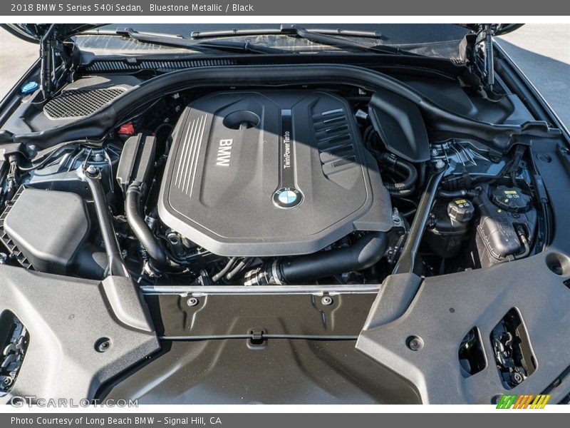 Bluestone Metallic / Black 2018 BMW 5 Series 540i Sedan