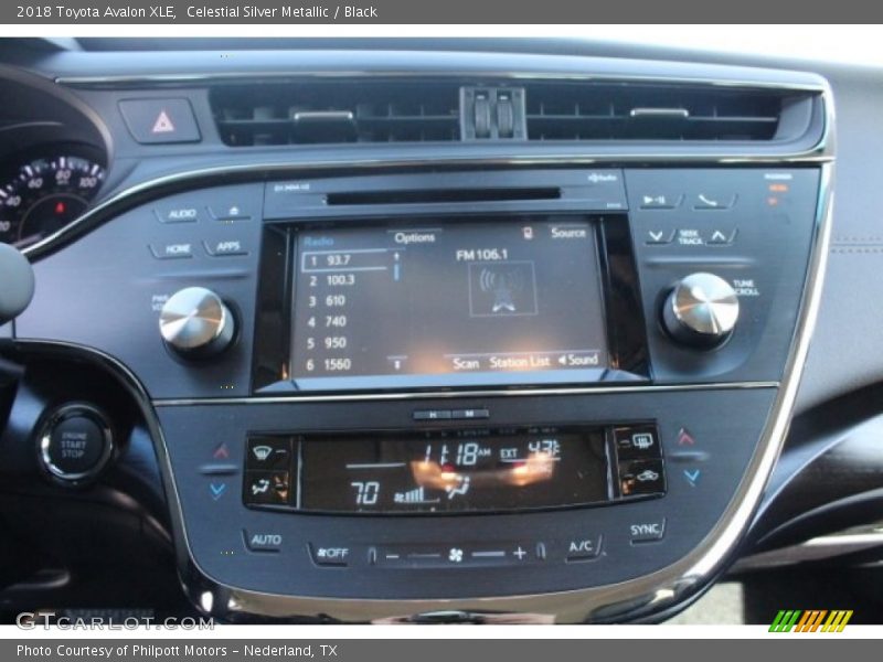 Celestial Silver Metallic / Black 2018 Toyota Avalon XLE