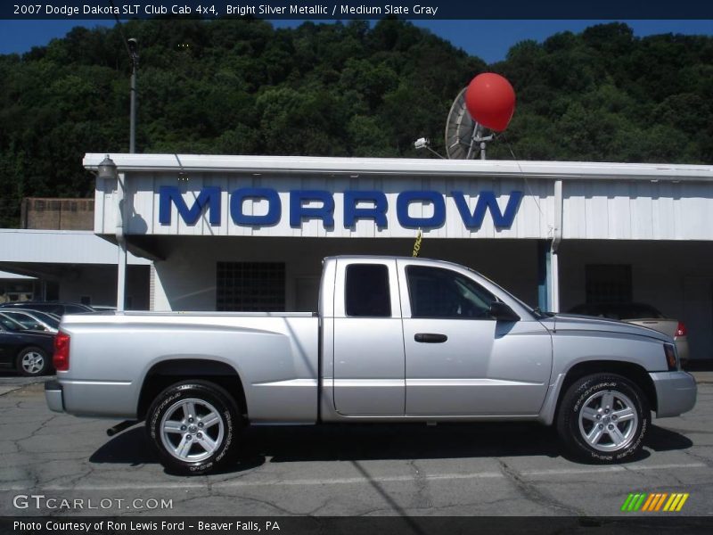Bright Silver Metallic / Medium Slate Gray 2007 Dodge Dakota SLT Club Cab 4x4