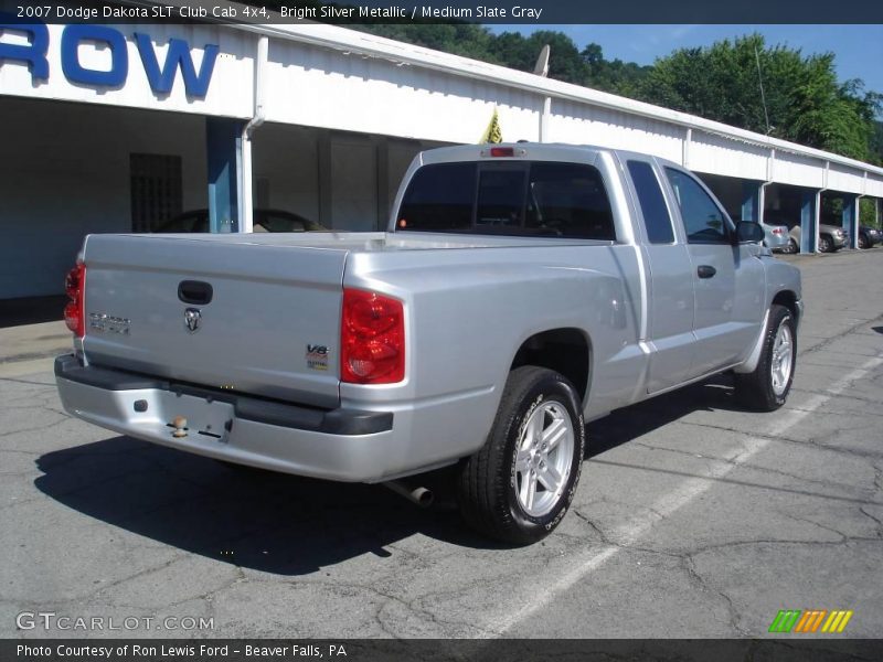 Bright Silver Metallic / Medium Slate Gray 2007 Dodge Dakota SLT Club Cab 4x4