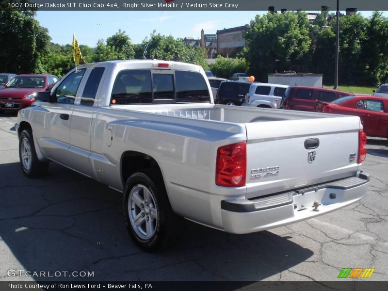 Bright Silver Metallic / Medium Slate Gray 2007 Dodge Dakota SLT Club Cab 4x4