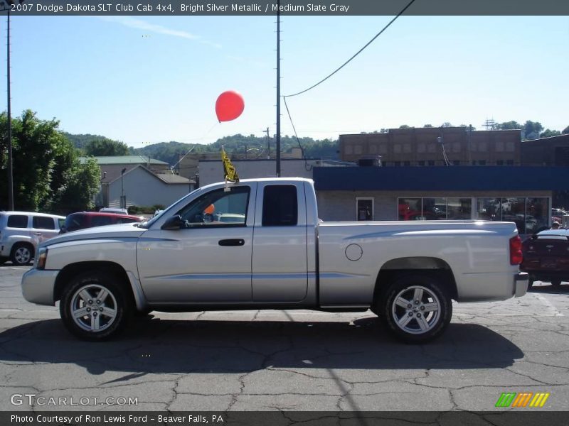 Bright Silver Metallic / Medium Slate Gray 2007 Dodge Dakota SLT Club Cab 4x4