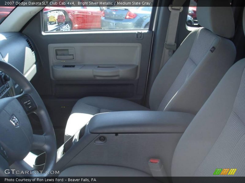 Bright Silver Metallic / Medium Slate Gray 2007 Dodge Dakota SLT Club Cab 4x4