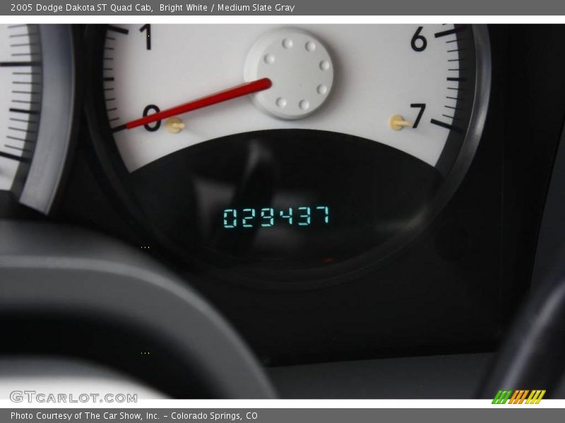 Bright White / Medium Slate Gray 2005 Dodge Dakota ST Quad Cab