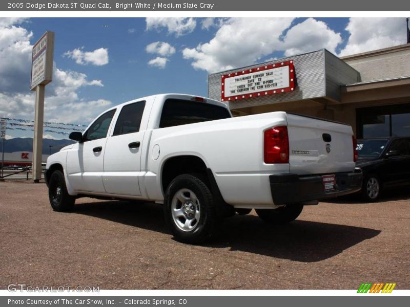 Bright White / Medium Slate Gray 2005 Dodge Dakota ST Quad Cab