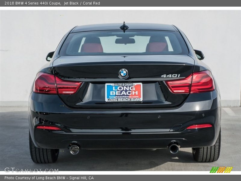 Jet Black / Coral Red 2018 BMW 4 Series 440i Coupe