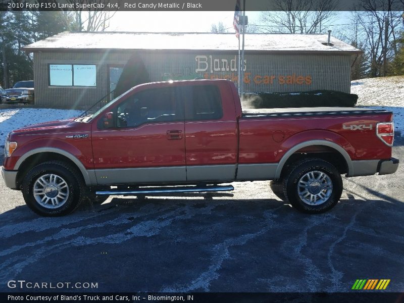 Red Candy Metallic / Black 2010 Ford F150 Lariat SuperCab 4x4