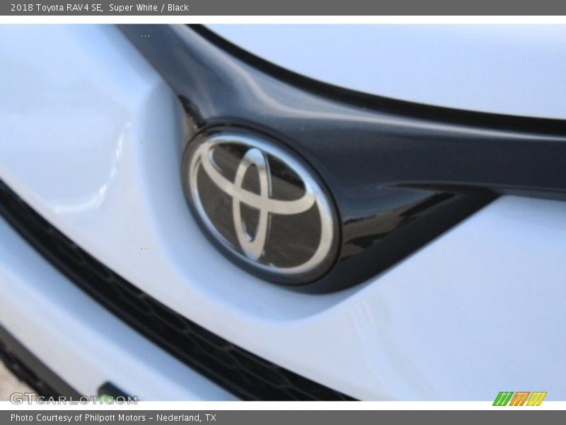 Super White / Black 2018 Toyota RAV4 SE