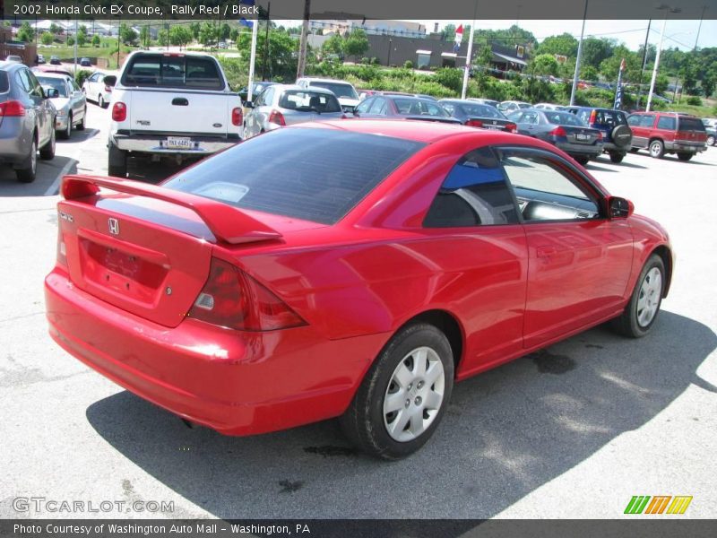 Rally Red / Black 2002 Honda Civic EX Coupe