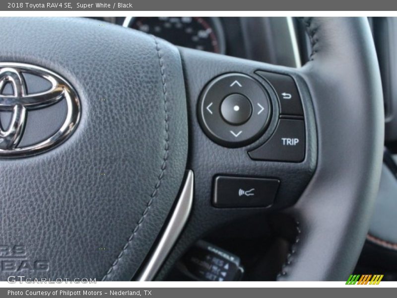 Super White / Black 2018 Toyota RAV4 SE