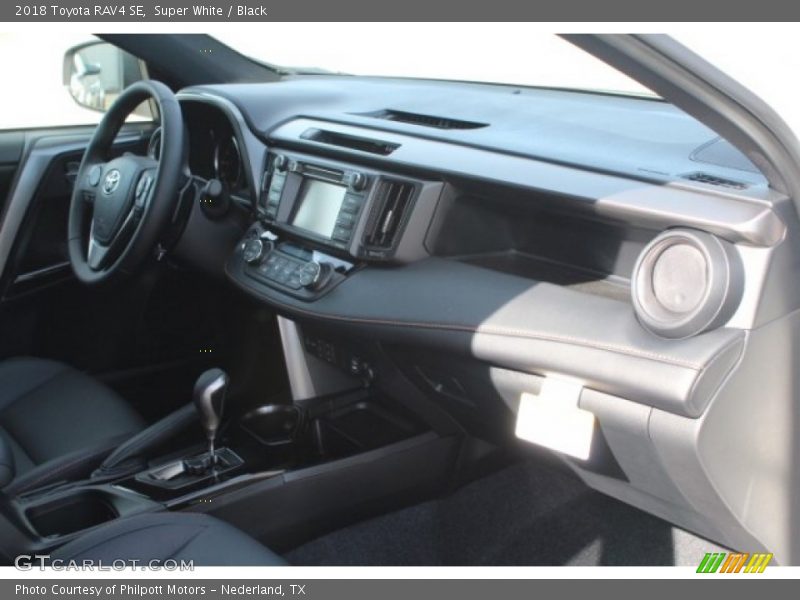 Super White / Black 2018 Toyota RAV4 SE