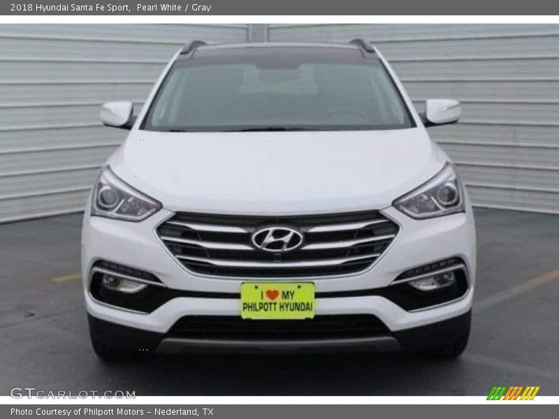 Pearl White / Gray 2018 Hyundai Santa Fe Sport