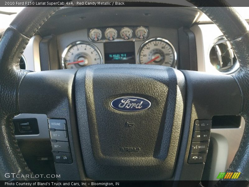 Red Candy Metallic / Black 2010 Ford F150 Lariat SuperCab 4x4