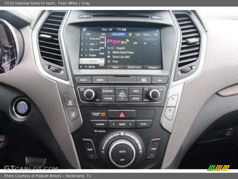 Pearl White / Gray 2018 Hyundai Santa Fe Sport