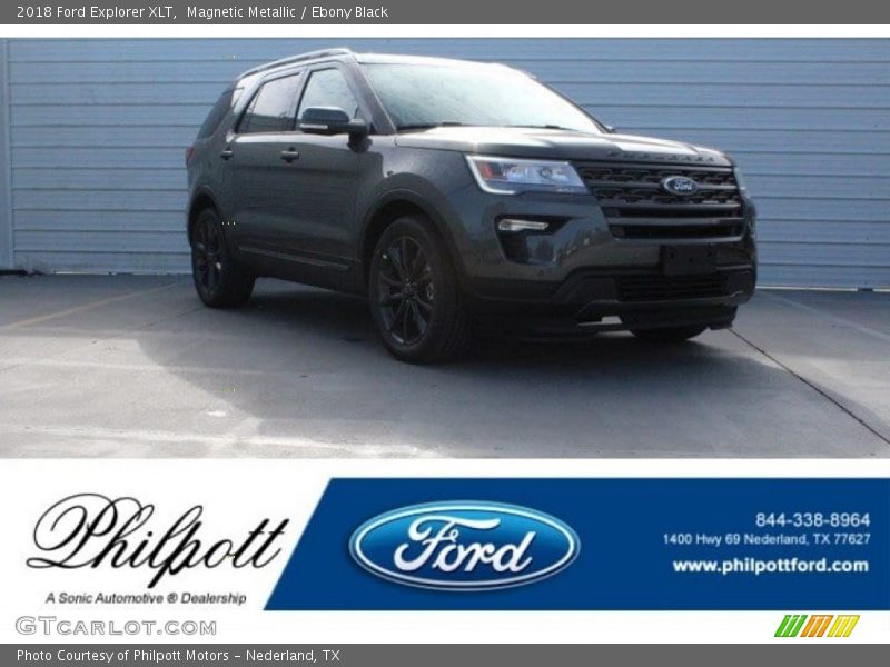 Magnetic Metallic / Ebony Black 2018 Ford Explorer XLT