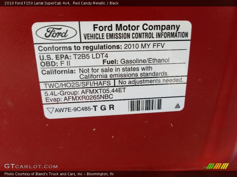 Red Candy Metallic / Black 2010 Ford F150 Lariat SuperCab 4x4