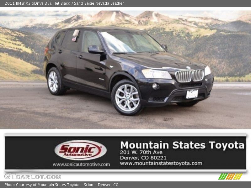 Jet Black / Sand Beige Nevada Leather 2011 BMW X3 xDrive 35i