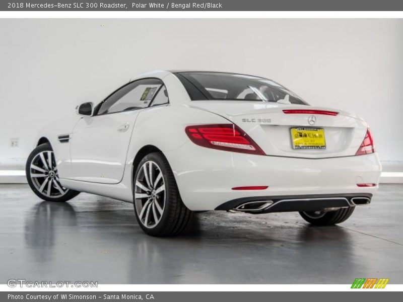 Polar White / Bengal Red/Black 2018 Mercedes-Benz SLC 300 Roadster