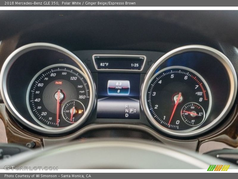 Polar White / Ginger Beige/Espresso Brown 2018 Mercedes-Benz GLE 350