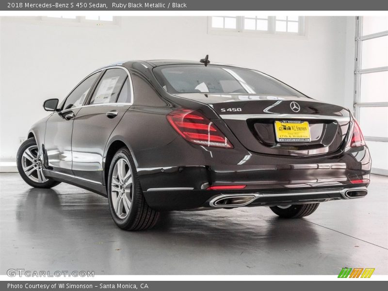 Ruby Black Metallic / Black 2018 Mercedes-Benz S 450 Sedan