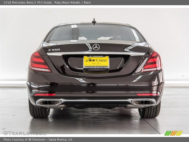 Ruby Black Metallic / Black 2018 Mercedes-Benz S 450 Sedan