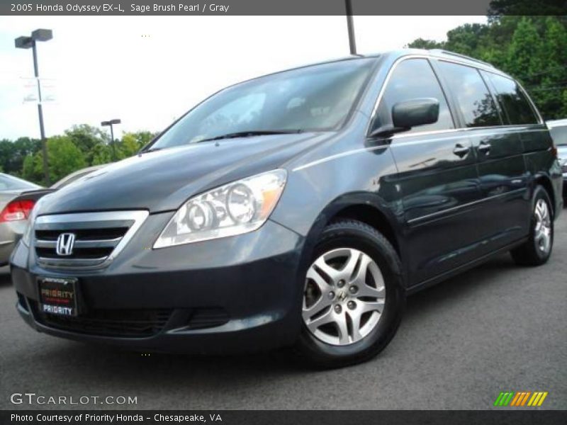 Sage Brush Pearl / Gray 2005 Honda Odyssey EX-L