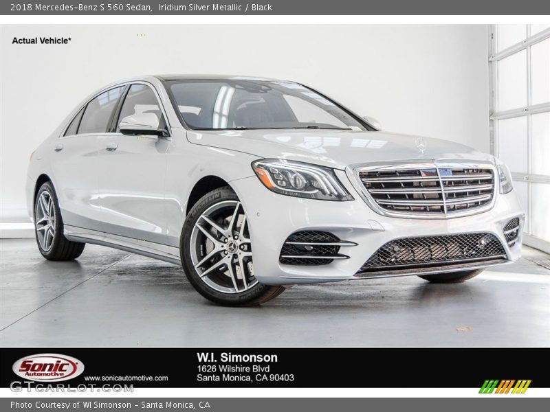 Iridium Silver Metallic / Black 2018 Mercedes-Benz S 560 Sedan