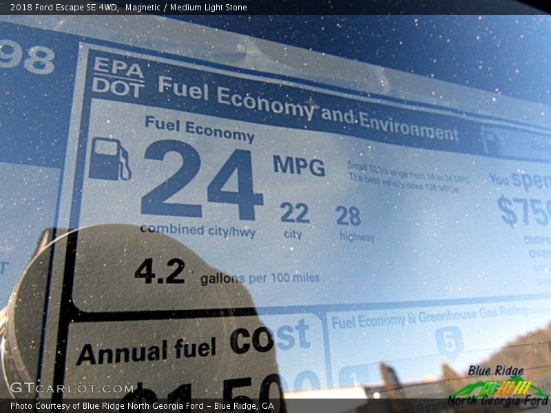 Magnetic / Medium Light Stone 2018 Ford Escape SE 4WD